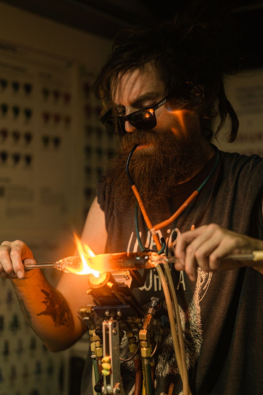 Glassblower Artist Portrait