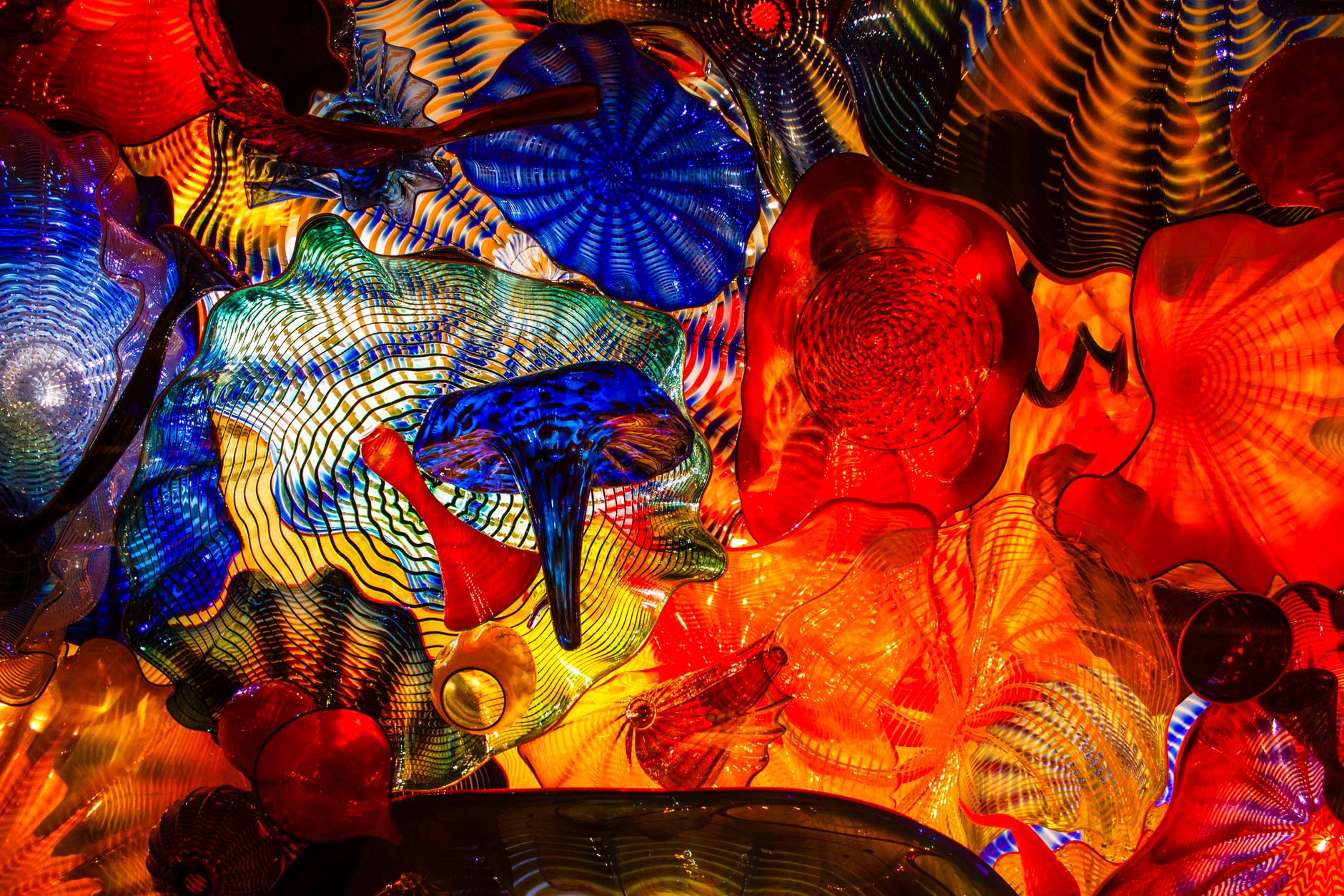 Colorful Blown Glass Art